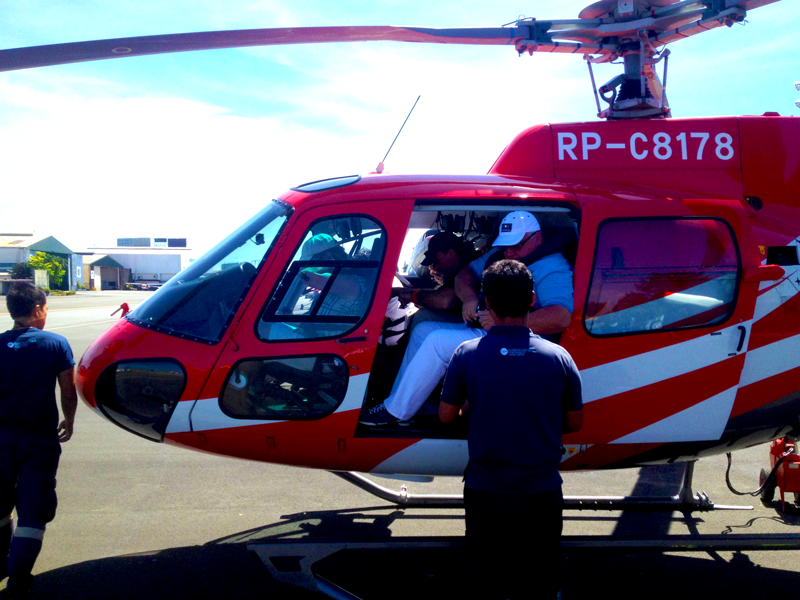 chopper rode en route to Mt. Pinatubo