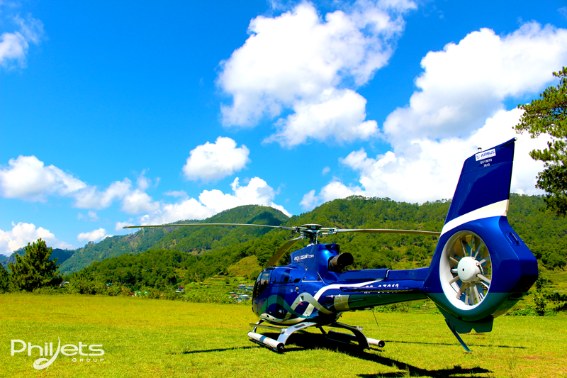 EC130 helicopter in banaue